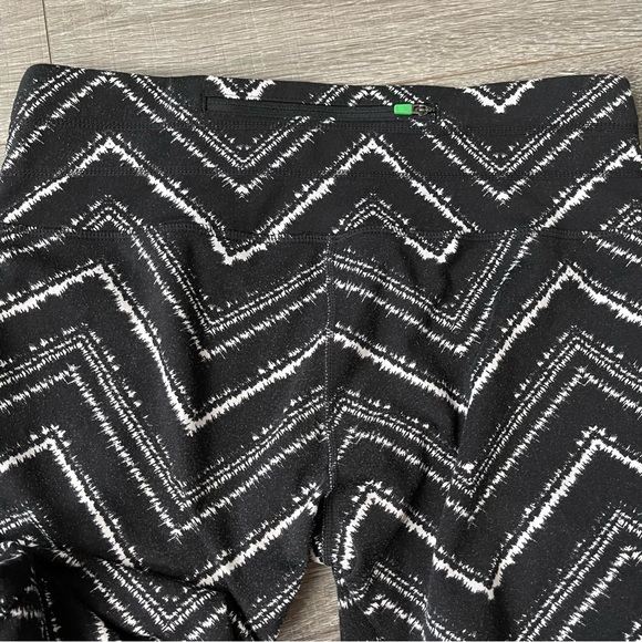 Athleta Zip Zag Black Relay Capri Running Tights M - Picture 4 of 6